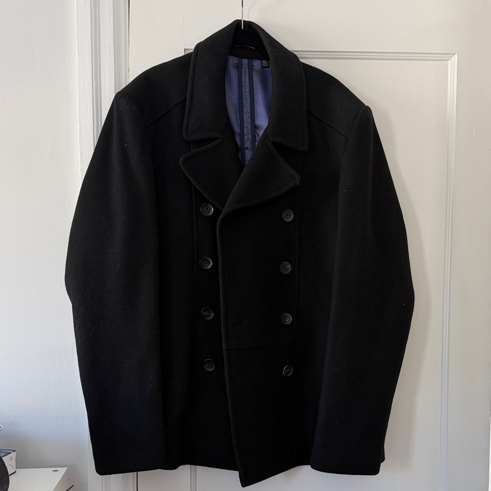 Men's Ted Baker Black Peacoat
